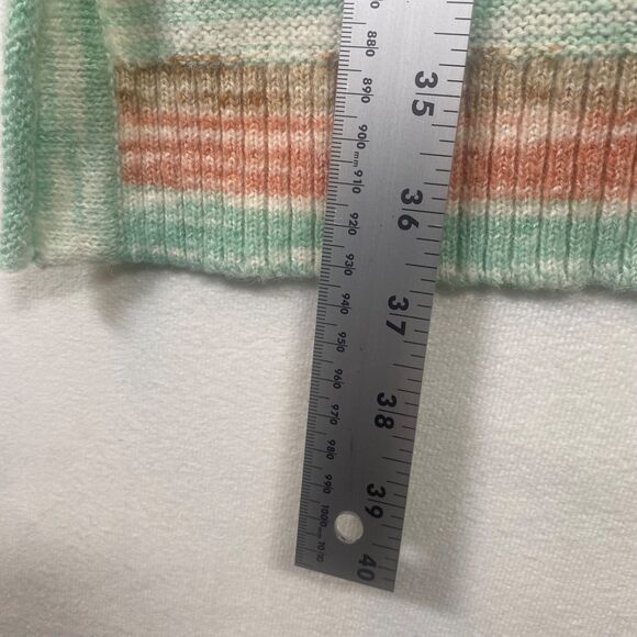 Soft Surroundings Juniper Aqua Multi Stripe Cardigan Women’s Medium Open Front - Picture 8 of 9
